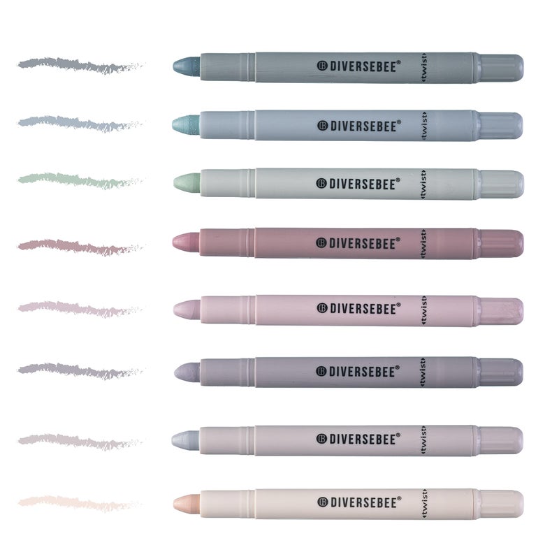 DIVERSEBEE No Bleed Highlighters and Pens  8 Pack Assorted Gel Highlighters Set  Cute Markers  Journaling School Supplies  Accessories (Dusty) - Image 2